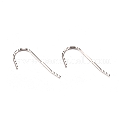 Ganchos del pendiente del acero inoxidable, cable de oreja, color acero inoxidable, 20.5x9.5x0.7mm, pin: 0.7 mm