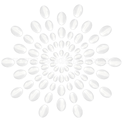 Sunnyclue transparente ovale Glaskabochons, Transparent, 14~30x10~20x3~6 mm, 80 Stück / Set