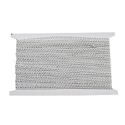 Wellenförmiger Spitzenbesatz aus Polyester, für Vorhang, heimtextilien dekor, Silber, 1/4 Zoll (6 mm)