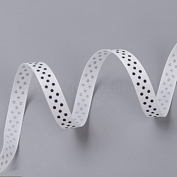 Tupfenband Ripsband, weiß, drei Punkte auf einer schrägen Linie, etwa 3/8 Zoll (10 mm) breit, 50yards / Rolle (45.72 m / Rolle)