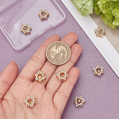 Wholesale Beebeecraft 8Pcs/Box Star of David Charms Clear Cubic Zirconia  Six-Pointed Star Charms Jewelry Making Findings for DIY Bracelet Necklace  Earring Making 