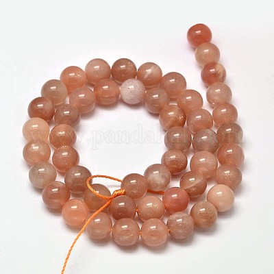 Sunstone naturale filamenti di perline rotondo&nbsp;G-F266-11-8mm-1