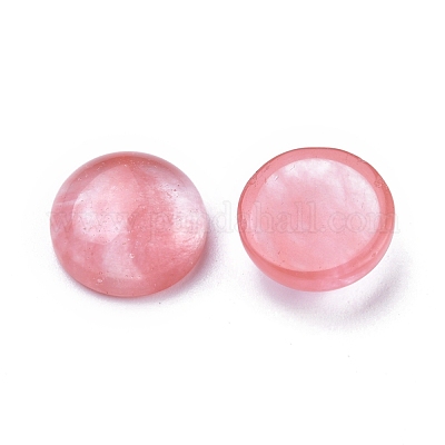 Kirschquarz Glas Cabochons&nbsp;G-P393-R59-10MM-1