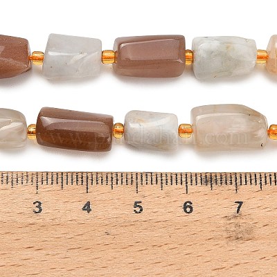 Natürliche Multi-Mondstein-Perlenstränge&nbsp;G-H329-A01-01-1