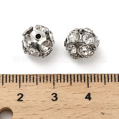 10mm Messing Strass Perlen&nbsp;X1-KK-S519-01C-P-1