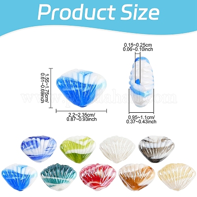 20 Stück handgefertigte Bunte Malerei-Perlen&nbsp;LAMP-YW0001-61A-1