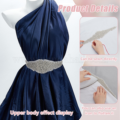 Saatperlen-Perlenstoff Hotfit Strass&nbsp;DIY-WH0666-002B-1