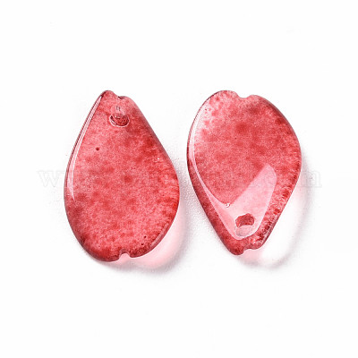 Pulvérisation peint pendentifs en verre transparent&nbsp;GLAA-S190-014G-02-1