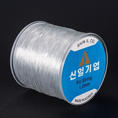 Pandahall 1Roll/100m 0.7mm Crystal Clear Thread Fiber Stretch