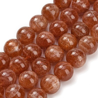 Natürliche sunstone Perlen Stränge&nbsp;G-L631-A04-10mm-1