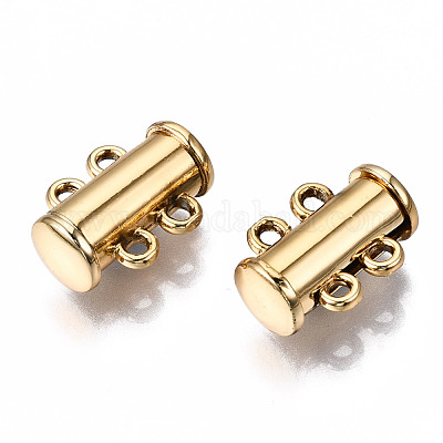 Wholesale Tube Brass Magnetic Slide Lock Clasps 