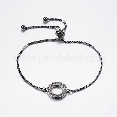 Verstellbare messing micro pave zirkonia bolo armbänder&nbsp;BJEW-F302-17-1