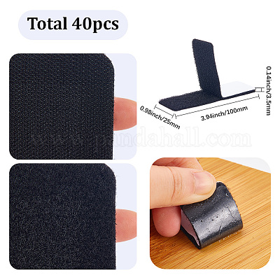 40 pieza de nailon autoadhesivo con cintas de gancho y bucle de poliéster&nbsp;AJEW-SP0003-23-1
