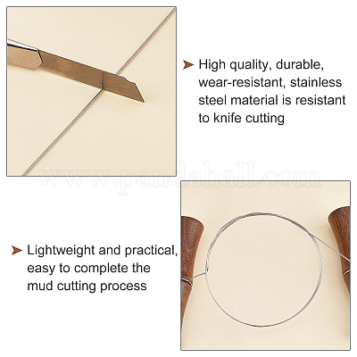 Calandis Wire Clay Cutter, 1 Piece Wooden Handle Pottery Clay Cutting Tool  Wire Cutter - Wire Clay Cutter 
