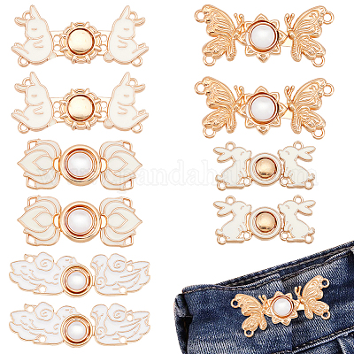 4 Sets Pant Waist Tightener Fashion Pants Clips Waist Tightener Sewing  Buttons Pins for Jeans Dress Too Big Loose DIY Adjustable