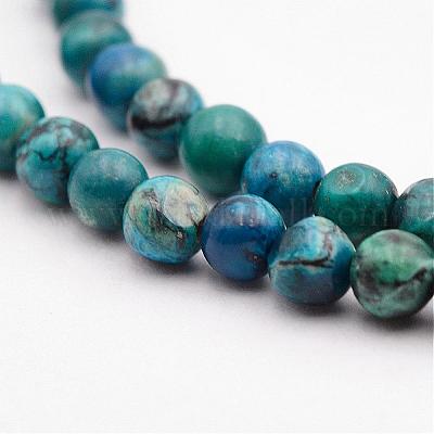 Chapelets de perles en variscite naturel&nbsp;G-P300-04-4mm-1