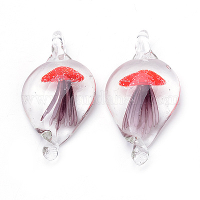 12 Ciondoli In Vetro Lampwork A Forma Di Medusa – Fatti A Mano 58-62 Mm
