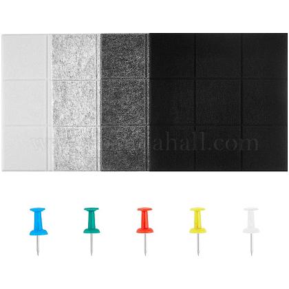 吸音フェルトボード 写真の壁のステッカー 接着剤付き 鉄の地図ピン 壁飾り用 正方形 ミックスカラー 30x30x0 9cm 4色 1pc カラー 4個 セットの通販 Jp Pandahall Com