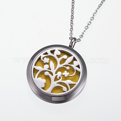 304ステンレススチール製アロマペンダント 香水パッド付き フラットラウンド きいろ 36 5x30x7mm 穴 5mmの通販 Jp Pandahall Com