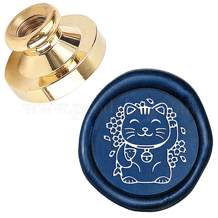 Wax Seal Brass Stamp Head AJEW-WH0127-28G-1