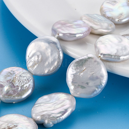 Naturales keshi abalorios de perlas hebras PEAR-S018-06A-1