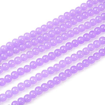 Imitation Jade Glass Beads Strands DGLA-S076-10mm-27-1