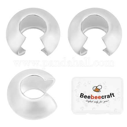 Beebeecraft 30 pièces 925 cache-perles à écraser en argent sterling STER-BBC0001-31-1