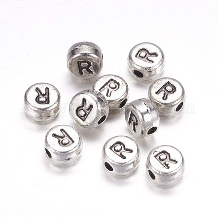 Alloy Letter Beads PALLOY-G190-AS-R-1