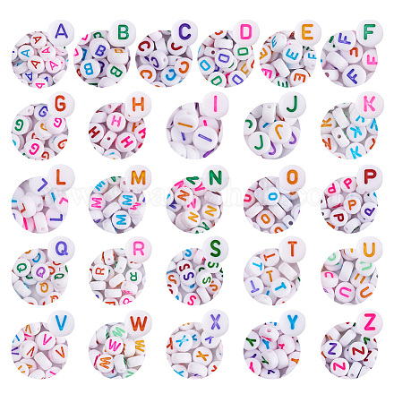 Craftdady 1300Pcs 26 Style Initial Acrylic Beads OACR-CD0001-01-1