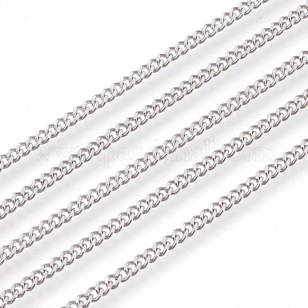 201 Stainless Steel Curb Chains CHS-L017-22G-1