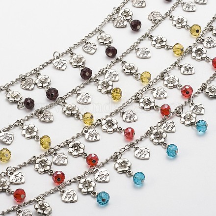 Handmade Tibetan Style Chains for Necklaces Bracelets Making AJEW-JB00090-1