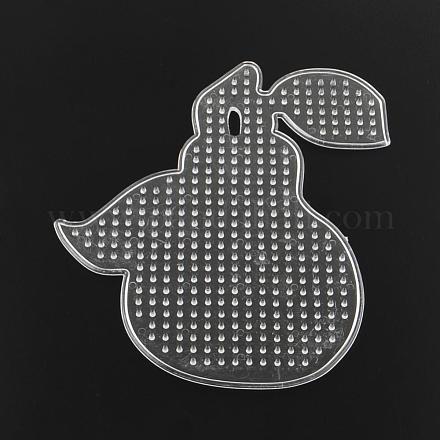 Pear ABC Plastic Pegboards used for 5x5mm DIY Fuse Beads DIY-Q009-33-1