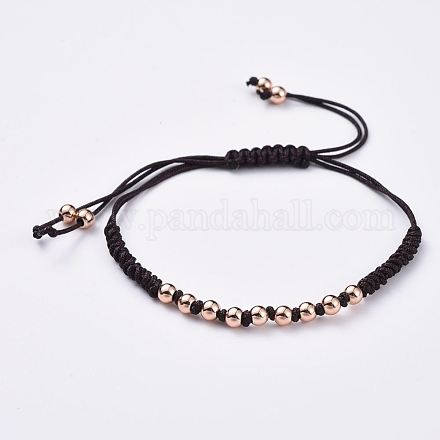 Bracelets réglables de perles tressées avec cordon en nylon BJEW-JB04527-02-1