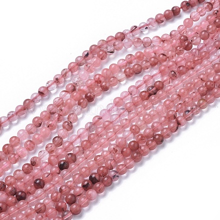 Chapelets de perles en rhodonite naturelle X-G-F591-05-6mm-1