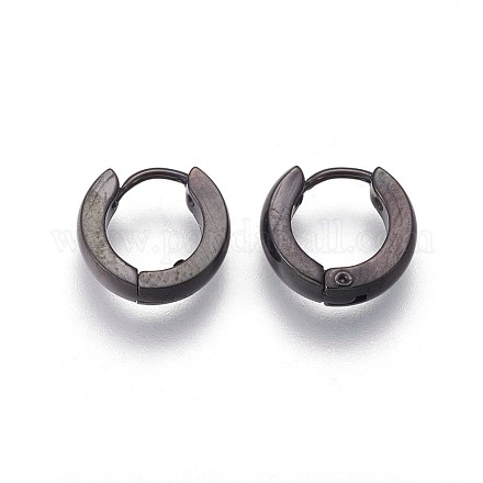 304 Stainless Steel Hoop Earrings EJEW-O087-09B-1