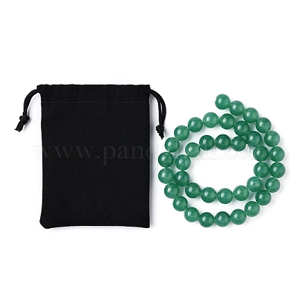 1 filo di perle di avventurina verde naturale G-YW0001-35B-1