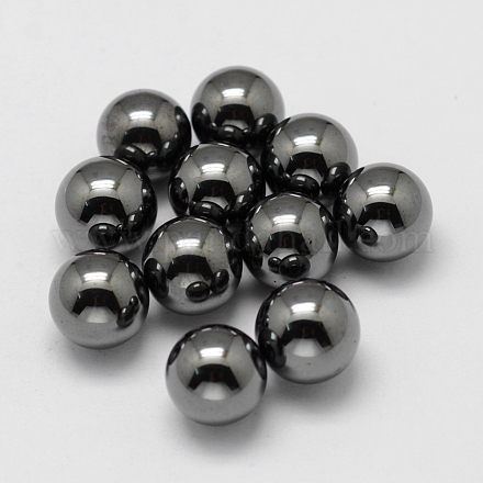 Perlas de hematita sintética no-magnética X-G-P162-01-8mm-1