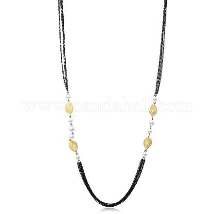 Mode lange Halskette für Dame NJEW-BB00445-1