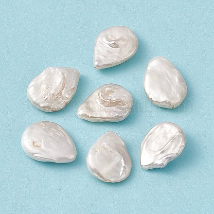 Perles de perles de keshi naturelles baroques PEAR-N020-L22-1