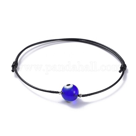 Bracelets réglables en corde de polyester ciré coréen BJEW-JB04467-01-1