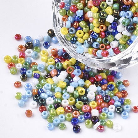 Perles de rocaille de verre opaques SEED-S023-01B-M-1
