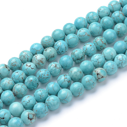 Synthétiques verts perles turquoise brins G-T055-12mm-12-1-1
