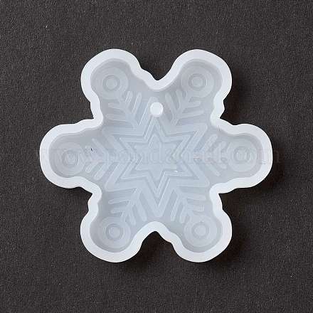 Thème de noël bricolage pendentif flocon de neige moules en silicone DIY-K054-16-1
