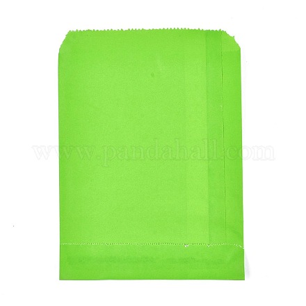 環境に優しいクラフト紙袋  ギフトバッグ  ショッピングバッグ  長方形  グリーン  18x13x0.02cm AJEW-M207-C01-06-1