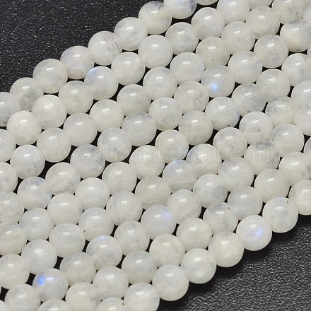 Runde Perlenstränge aus natürlichen Regenbogen-Mondsteinperlen G-M304-06-5.5mm-1