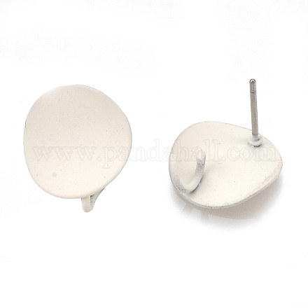 Accessoires de puces d'oreilles en fer peints au spray IFIN-S703-04D-1