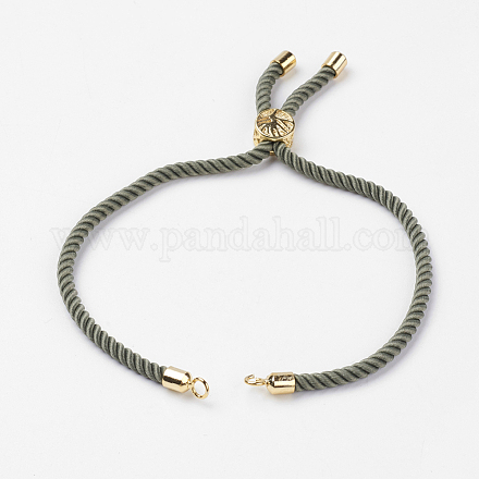 Nylon Twisted Cord Bracelet Making MAK-K006-03G-1