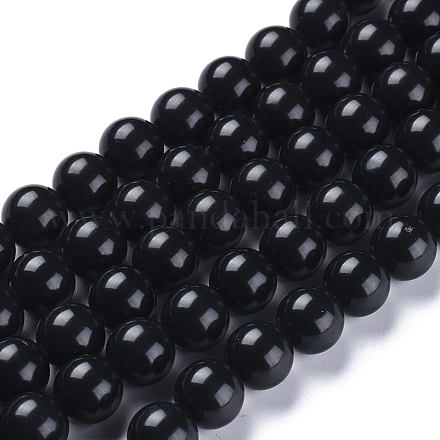 Pietra naturale nera perle di fili G-I288-A02-12mm-1