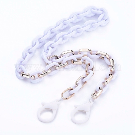 Personalisierte Halsketten aus Acryl und CCB-Kunststoffkabel NJEW-JN02824-01-1