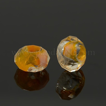 Orange Glass European Beads X-N0ZTE081-1-1